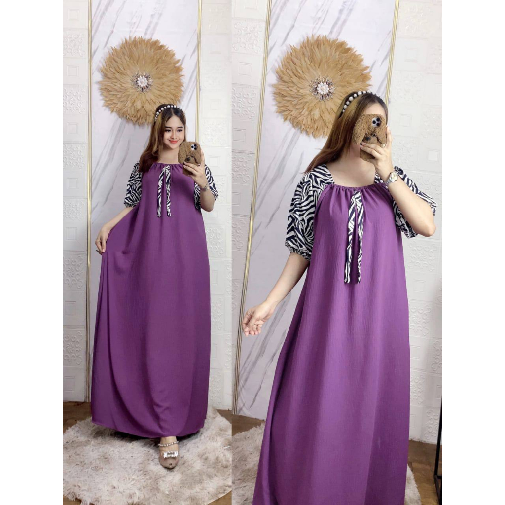 Viona Dress Bahan Crinkle Airflow Terbaru Daster Jumbo