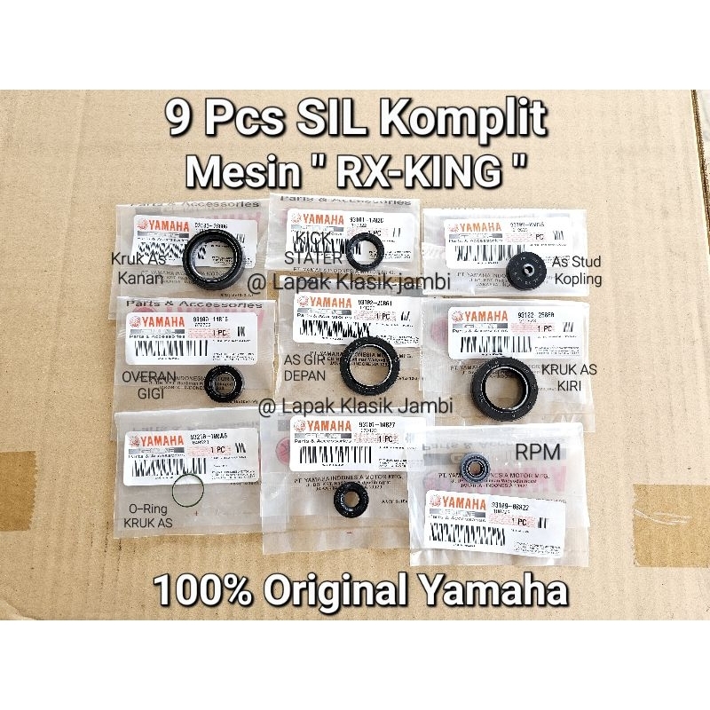 Paket Seal Sil Mesin Komplit RX KING 9 item Original YGP