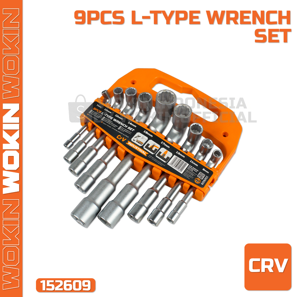 9 Pcs Kunci L Set / 9 Pcs L-Type Wrench Set Industrial Wokin - 152609