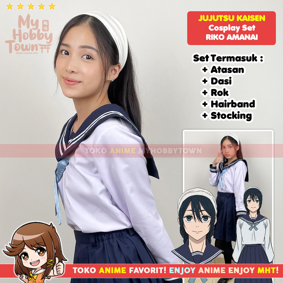 Seifuku Riko Amanai Kostum Cosplay Anime Jujutsu Kaisen