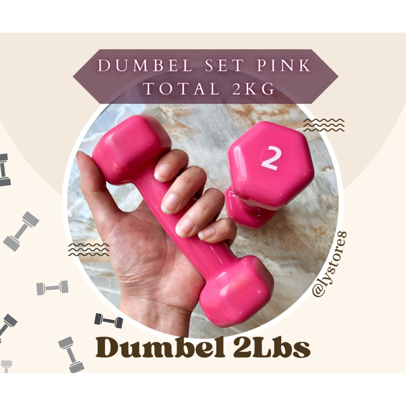 Ready/ Dumbell 2Lbs/ Dumbell 2kg /Alat Olahraga /Alat fitness /Gym /Lystore8