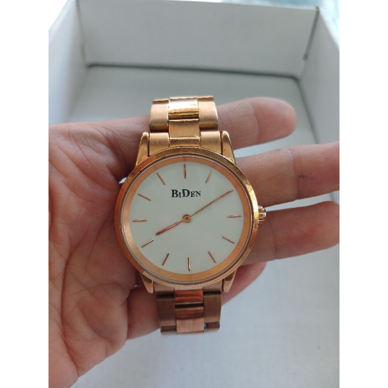 jam tangan BIDEN wanita original rantai rosegold
