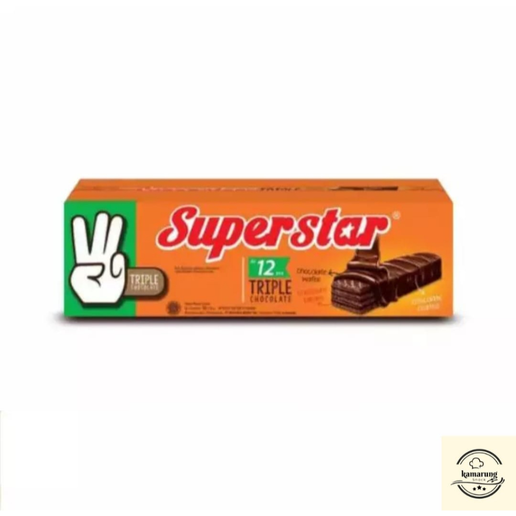 

WAFER COKLAT SUPERSTAR ISI 12 BUNGKUS X 16 GR