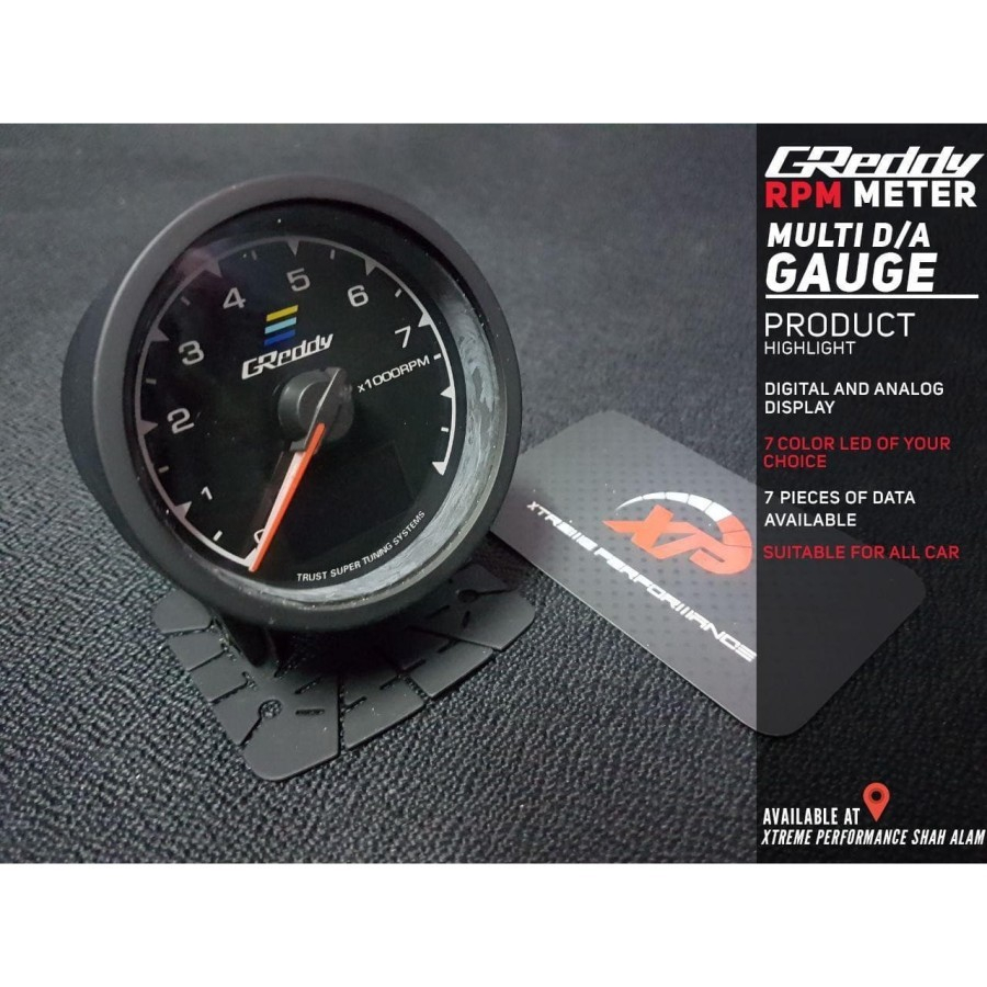 GREDDY TACHOMETER RPM METER / INDIKATOR TACHOMETER GREEDY RPM