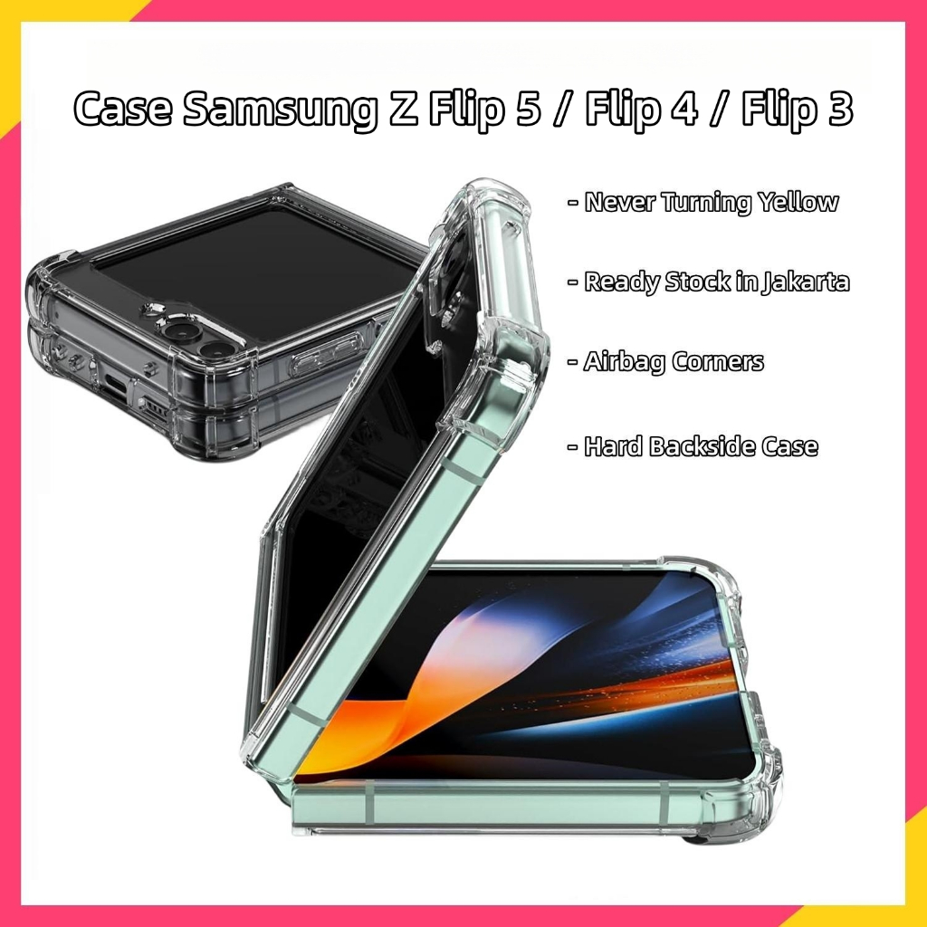 【Ready Stock Jakarta】Case Samsung Z Flip 5 Case Samsung Z Flip 4 Case Samsung Z Flip 3 Shockproof Ca