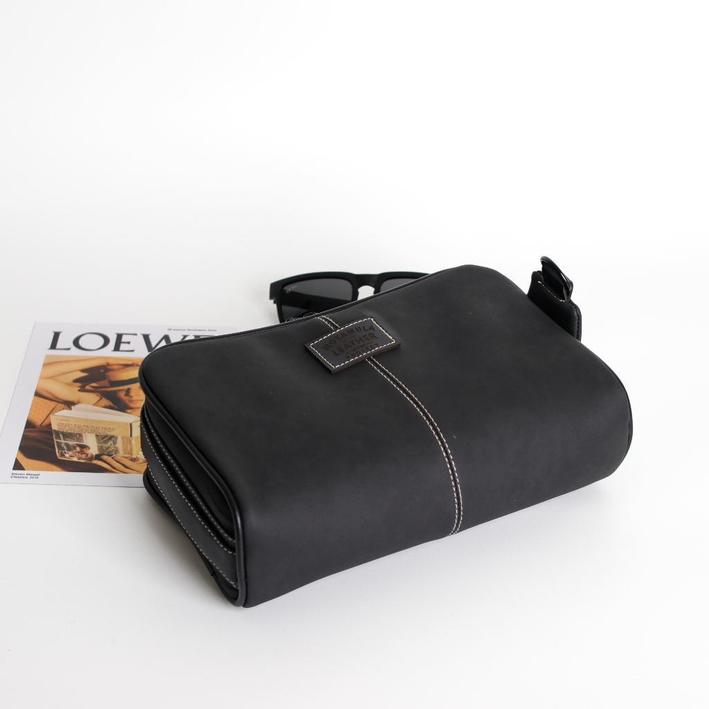 TAS SELEMPANG PRIA BAHAN PREMIUM KULIT SINTETIS - PABLO MOKAMULA LEATHER