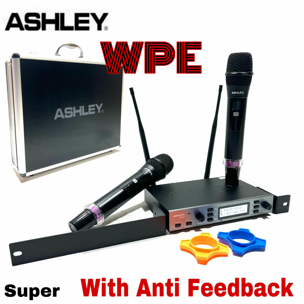 mic wireless ashley super anti feedback