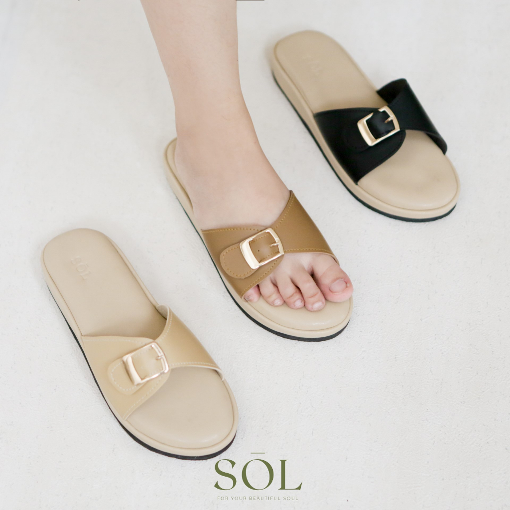 SOL - Brianna Platform Sandal | Sendal Platform Wanita Wedges Anti Slip | Nagita Slavina | Sandal Te