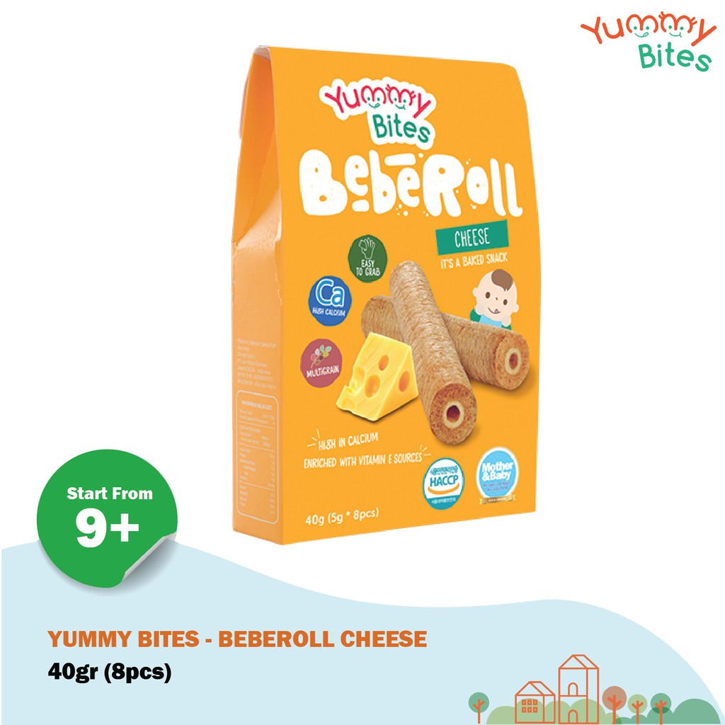 yummy bites beberoll rasa cheese - biskuit bayi- makanan bayi 8 bulan keatas