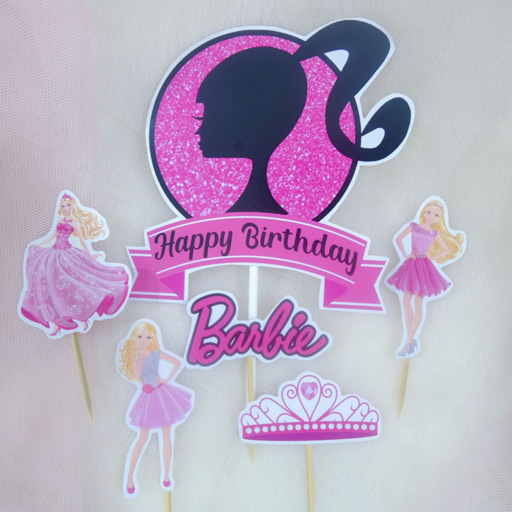 Barbie Mini Topper Cake Birthday / Hiasan Kue Ulang Tahun