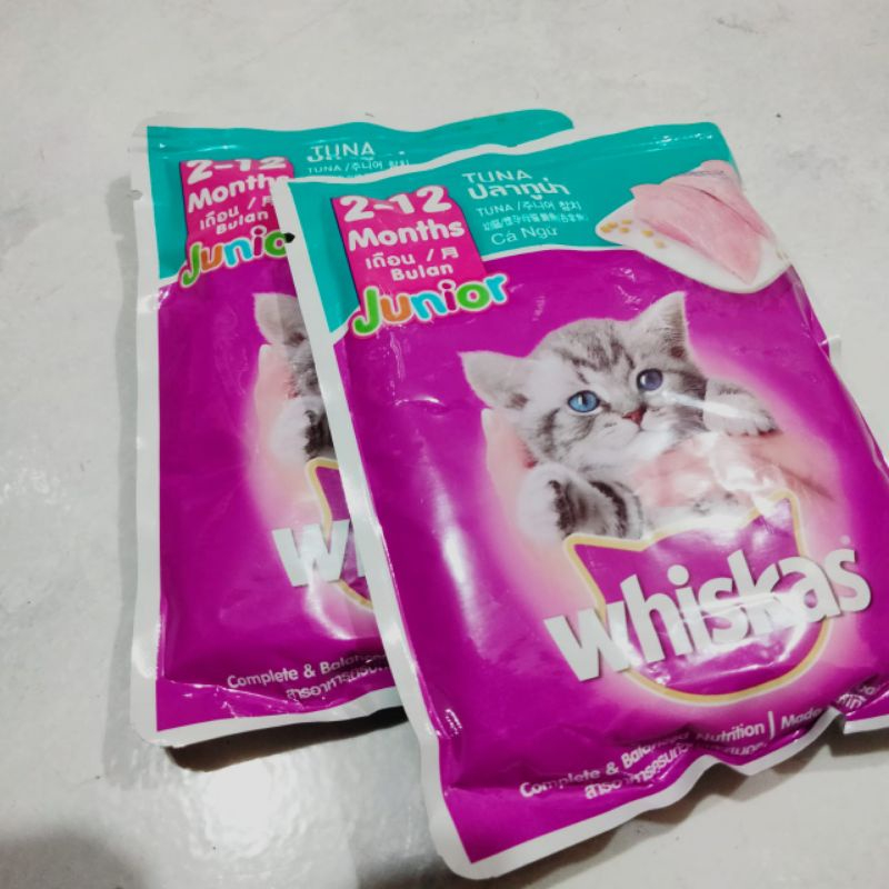 WHISKAS SACHET JUNIOR TUNA 85gr MAKANAN BASAH SACHET WHISKAS POUCH
