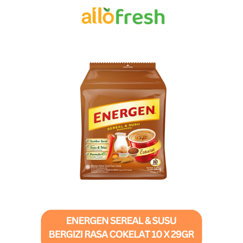 

Energen Sereal & Susu Bergizi Rasa Cokelat 10 x 29 gr