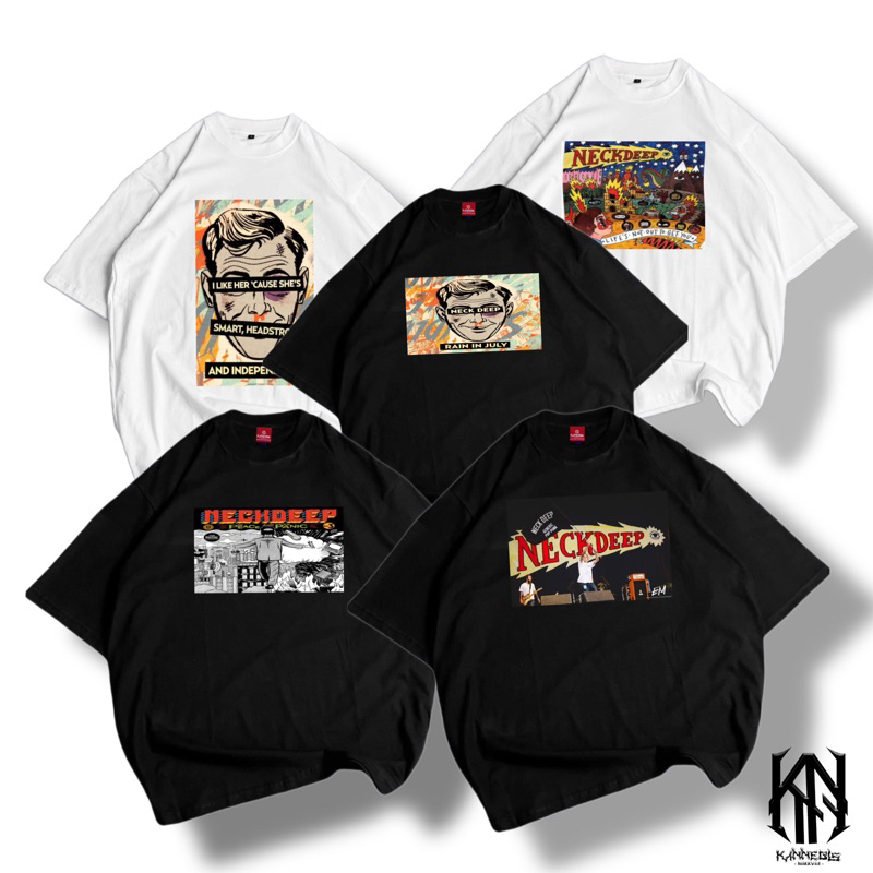 kaos oversize musik band / baju kaos oversize  neckdeep