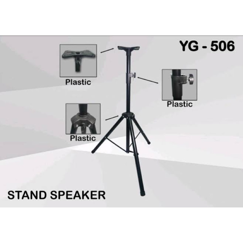 Tripod Speaker YG 506 /Ukuran Besar Tripod Speaker tripod Besi siku Hitam tebal besi sangat kokoh da