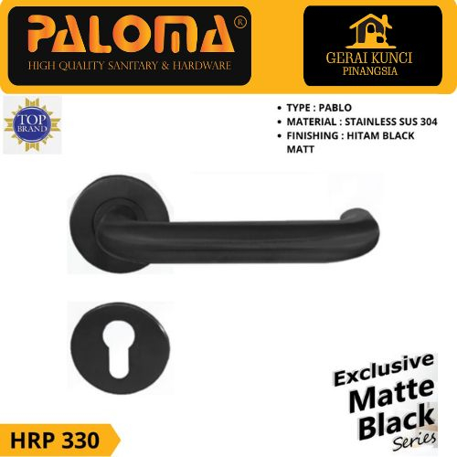 Handle pintu Paloma HRP 330 Matte Black
