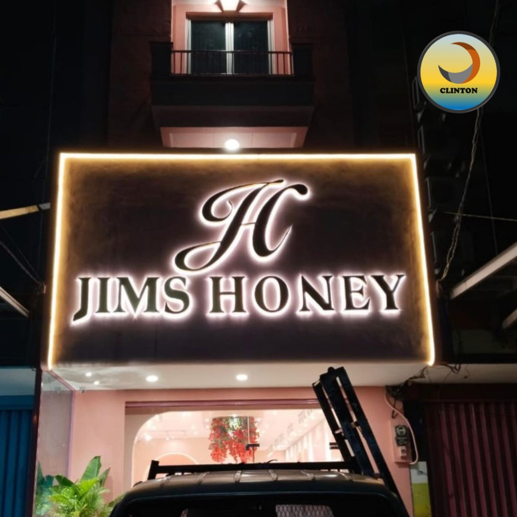 HURUF CUSTOM AKRILIK LED BACKLITE BACKLED FULL LED AKRILIK SPONS NEONBOX BULAT/KOTAK DUA SISI 2 SISI