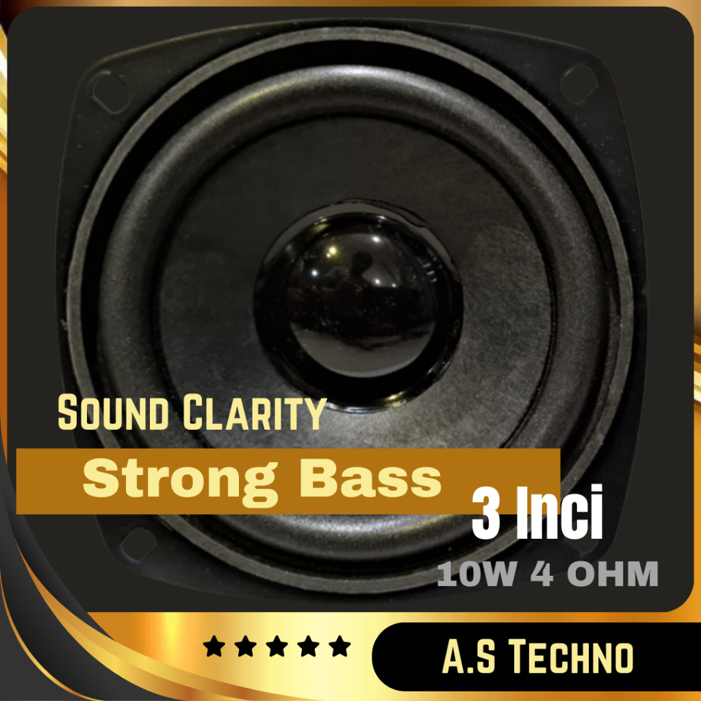 Speaker 3 Inch Full Range Hifi 10 Watt 4ohm