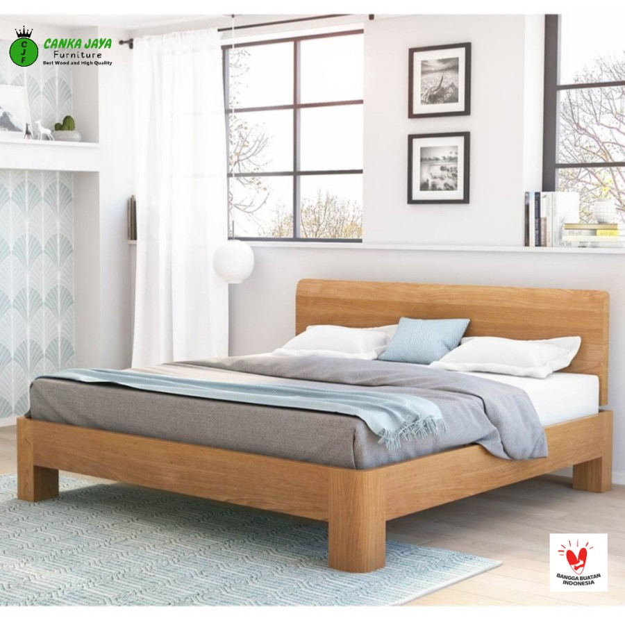 CANKA - Dipan Tempat Tidur Minimalis Ranjang Divan Kasur Kayu -180x200