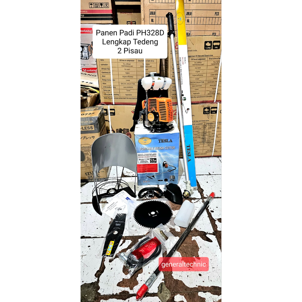 Mesin Panen Padi 328 Tesla Mesin Potong Padi Tesla 328 Pemotong Padi PH328 Tesla Lengkap Tedeng