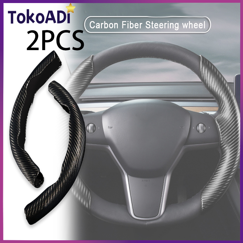 Cover Stir Sarung Stir Mobil Carbon Sarung Stir Carbon Universal Steering Wheel Cover Carbon