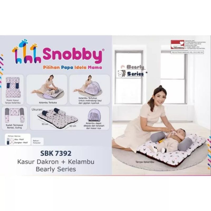 Snobby Kasur Bayi Dakron + Kelambu Bearly Series - Kasur Bayi Snobby