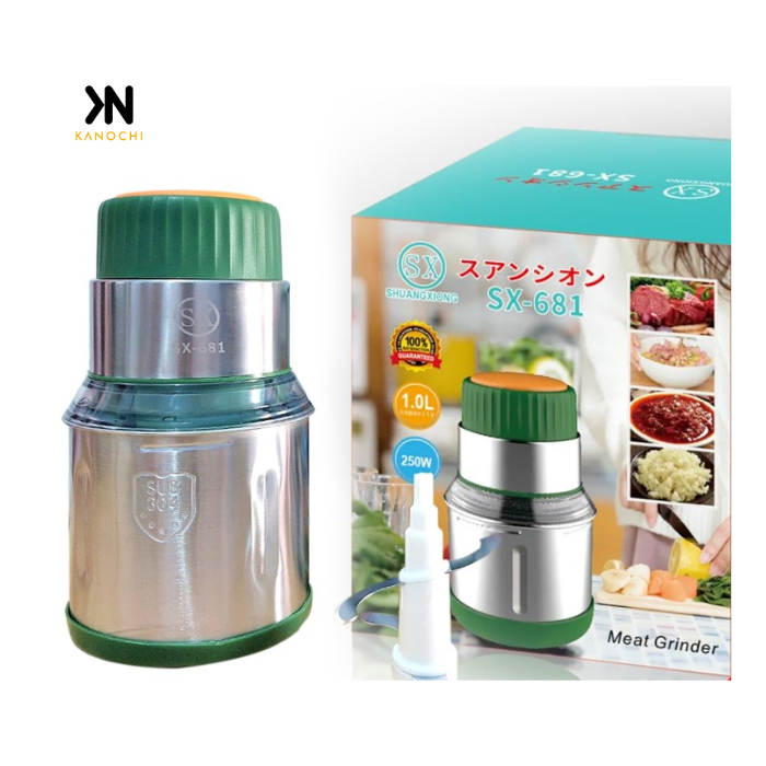 Blender daging stainless 1 liter sx-681 chopper meat grinder serbaguna