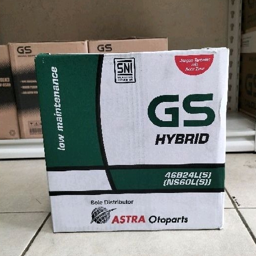 Aki Mobil Innova Manual Bensin NS60LS / 46B24LS GS Astra Hybrid Aki Basah