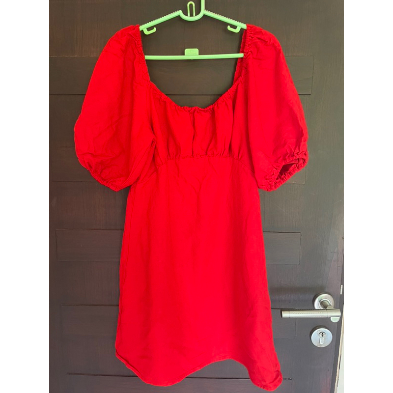 Preloved Hm red linen dress