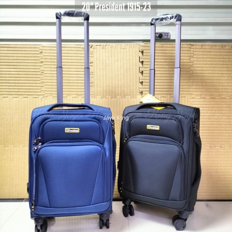 Koper Kain Kanvas 20 Inch President Roda 4 Putar TSA Expandable Zipper Antitheft