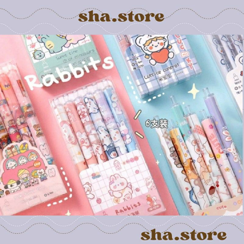 

LS. SET PULPEN PEN GEL/ MEKANIK MOTIF CARTOON/ PULPEN GEL MEKANIK LUCU
