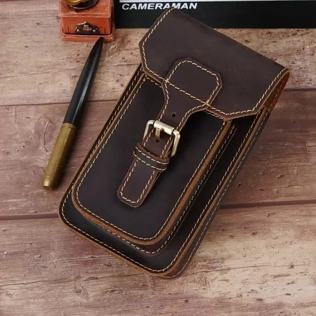 Tas Pinggang Hp Pria Asli Kulit - Dompet Pinggang Hp Pria Kulit Asli