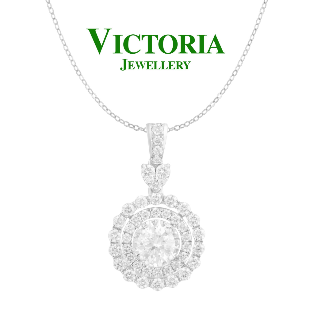 Liontin Berlian Sertifikat GIA VFPD1002591 Victoria Jewellery