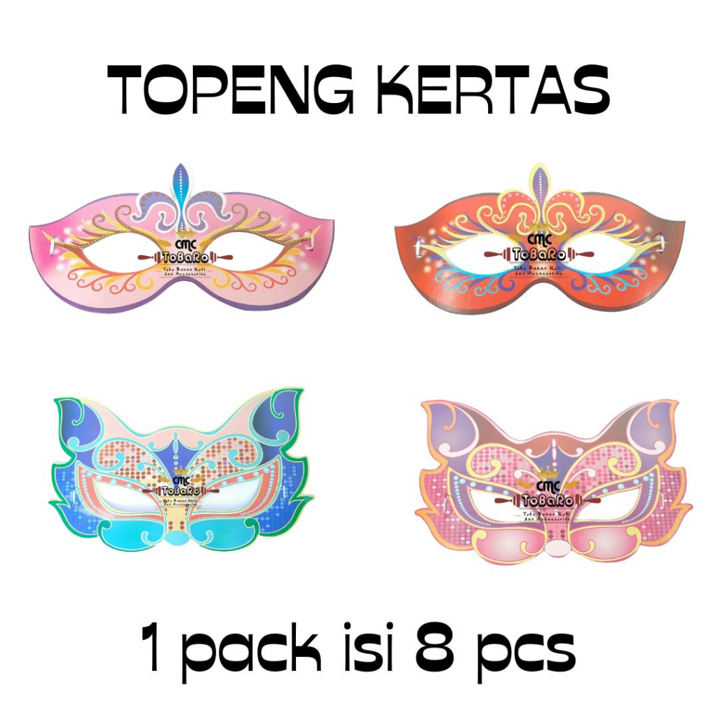 Topeng Kertas Kacamata Lucu Ulang Tahun