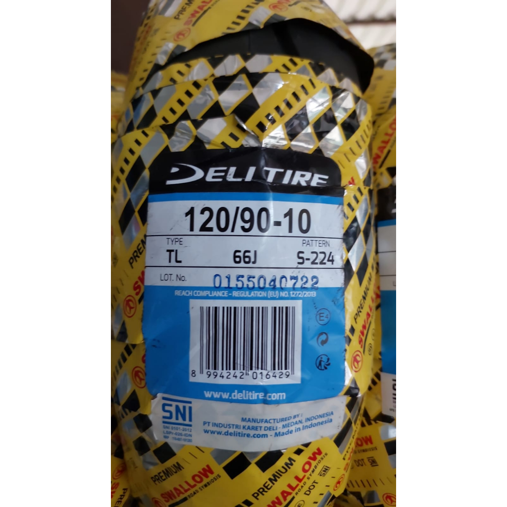 Ban SWALLOW 120/90-10 SC 224 VESPA LX, PIAGGIO ZIP BAN BELAKANG TUBELESS