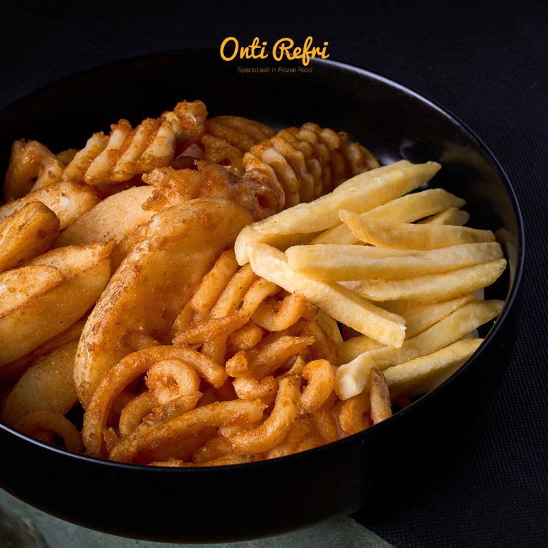 

Frozen Fries // Kentang Goreng Beku // Curly Waffle Wedges