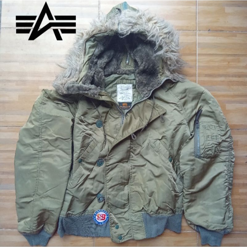 ALPHA INDUSTRIES N2B JACKET BOMBER ARMY MADE IN USA