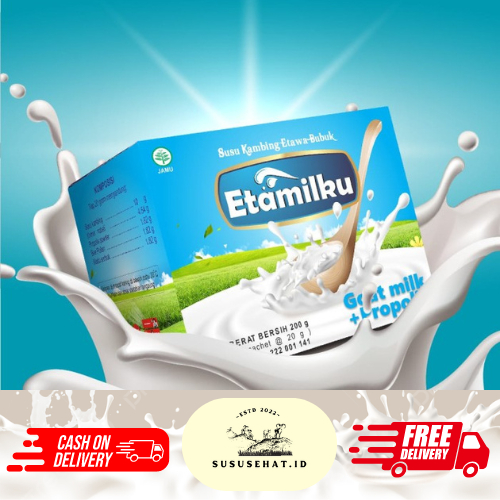 

[1 sachet] Susu Kambing Etamilku | Susu Kambing Etawa Plus Propolis | Susu Kambing Bubuk per sachet