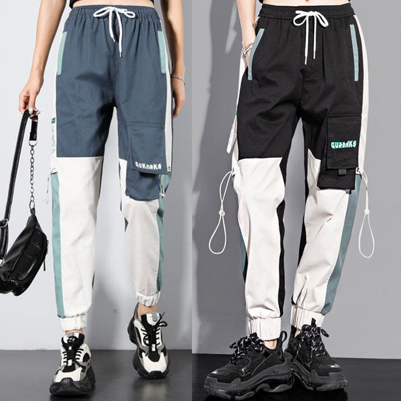 Celana sweatpants wanita celana jogger wanita korean style karet celana pinggang celana cargo panjan