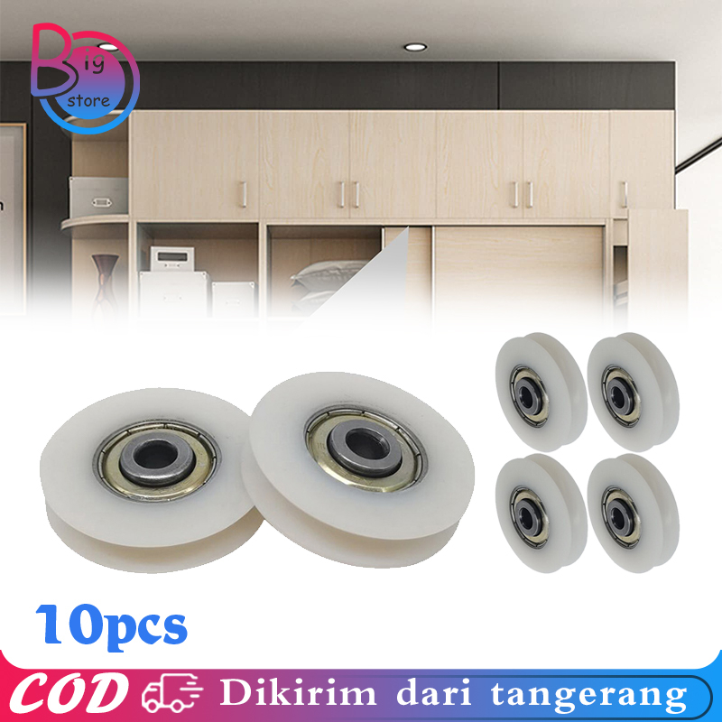 10pcs Roda Nilon Pagar Ukuran 6x38x8mm Roda Nilon Pagar Roda Katrol Bentuk U
