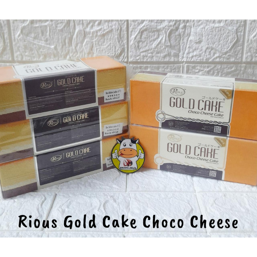 

RIOUS GOLD CAKE CHOCO CHEESE 200GR ISI 9 SLICE - FROZEN FOOD - BRONTZ JOGJA
