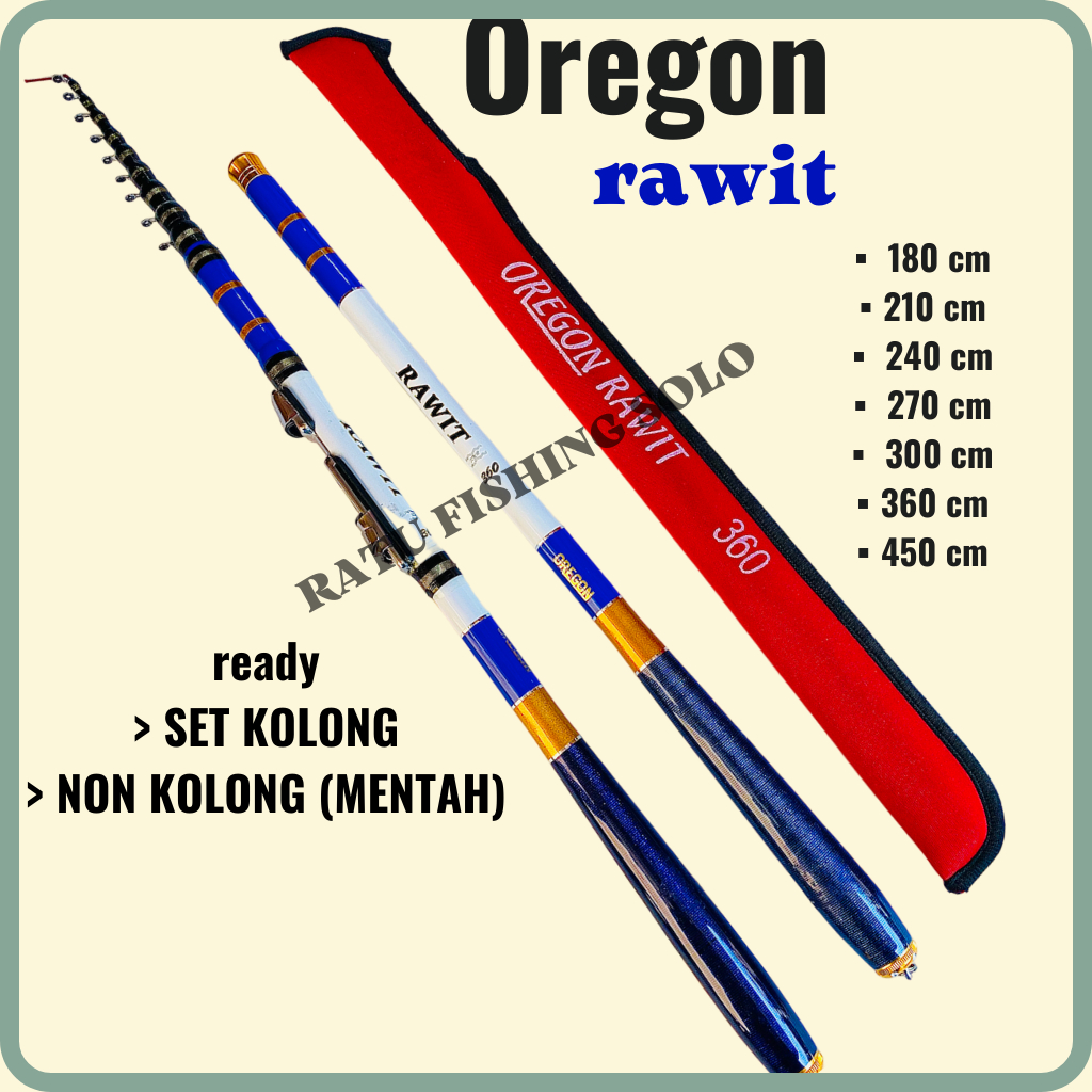 Joran Tegek Murah ruas pendek karbon Carbon Mentah Set Kolong Oregon Rawit 180 210 240 270 300 360 4