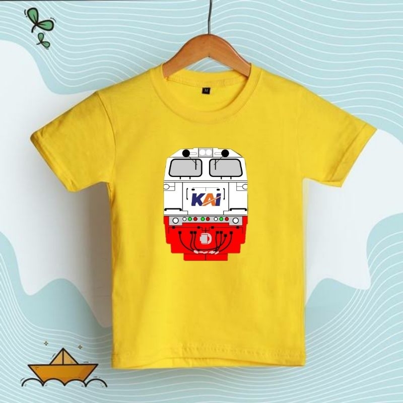 KAOS ANAK KAOS LOKOMOTIF KERETA API CC206 CC203 CC201 RAILFANS KAOS ANAK PT.KERETA API INDOONESIA BU