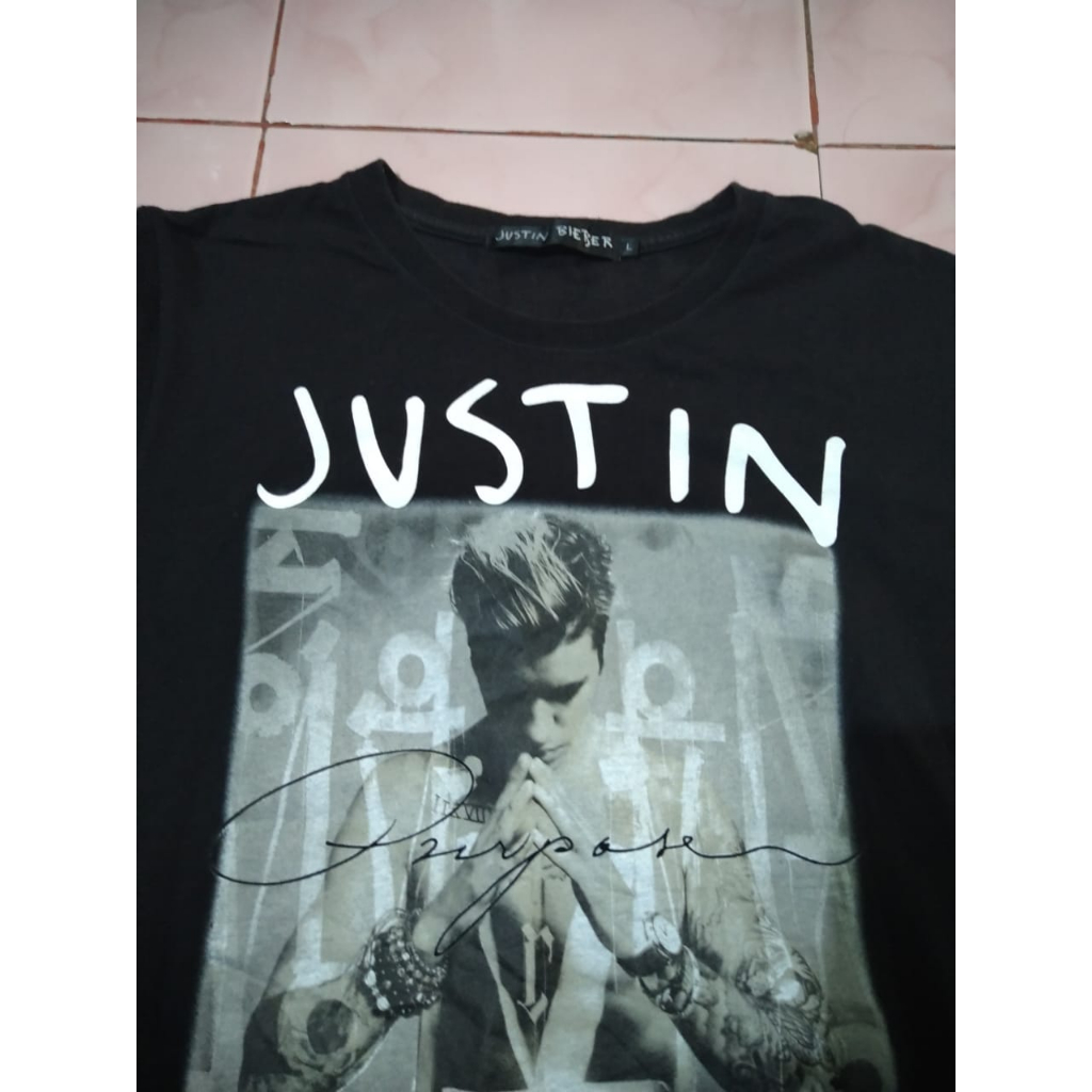 kaos merchandise Justin Bieber 2017 second