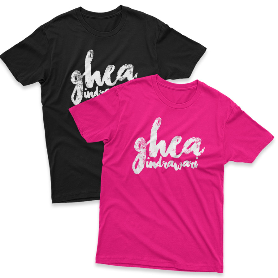 Gazken - Kaos Ghea Indrawari Logo T Shirt Musisi Musik Indie Pop Dewasa