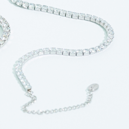Lucy & co. - Diamond Tennis Necklace SILVER ONLY