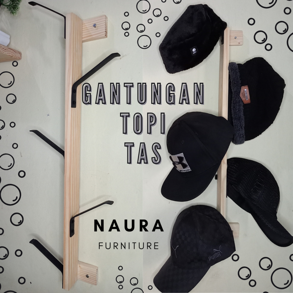 Rak topi / Gantungan topi / Tempat topi / Rak tas / Gantungan tas / Tempat tas
