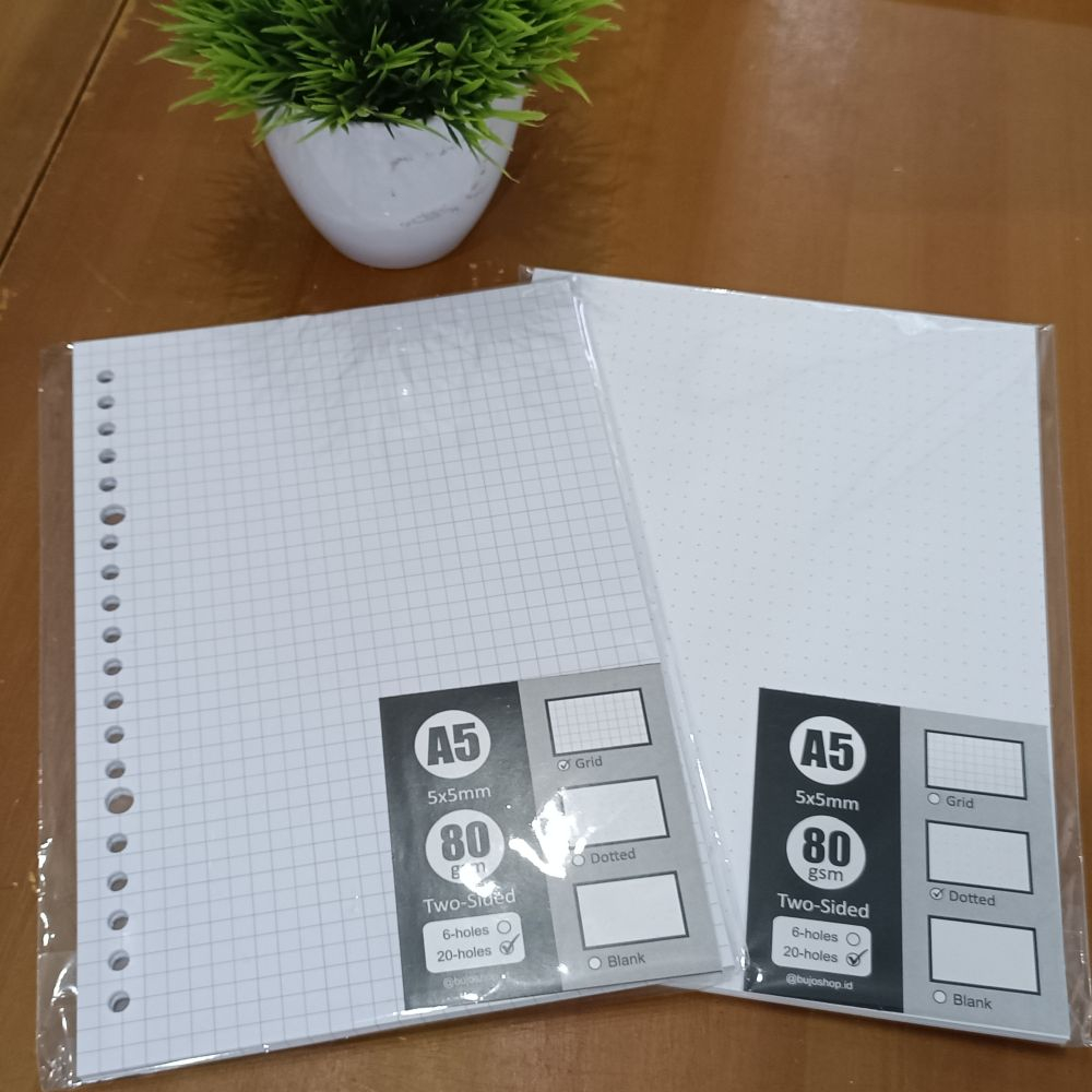 

KAKA GREETINGS Loose Leaf 80GSM / Plain - Dot - Graph / Isi Binder A5