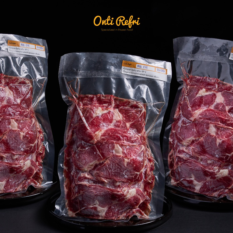 

Australian Rib Eye Sliced (500gr) / Daging Sapi Rib Eye / Cuberoll BBQ Slice Tipis
