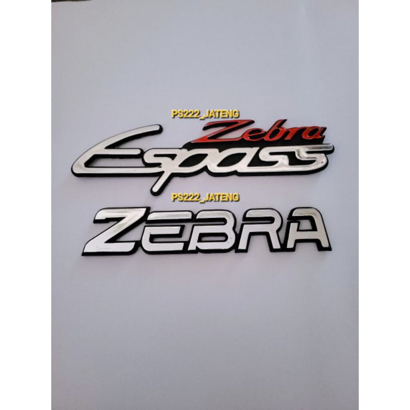 Emblem logo tulisan zebra espass / emblem zebra / emblem daihatsu espass