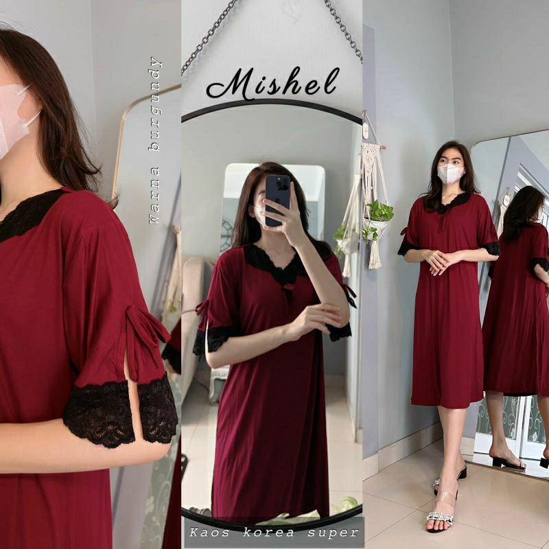 Daster Arab Mishel Tunik Kaos by Fairuz